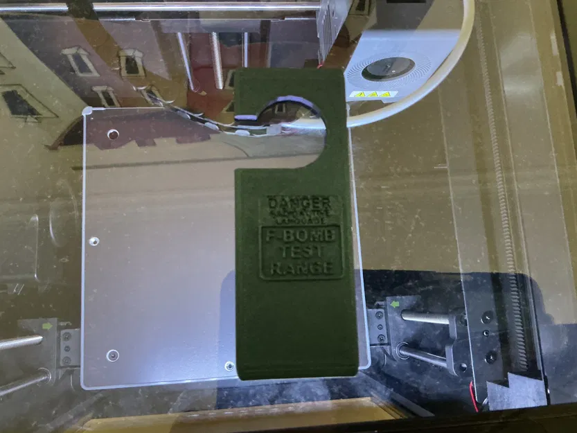 Biển treo cửa F-Bomb Test Range phong cách độc đáo - In 3D nhanh - Image 1