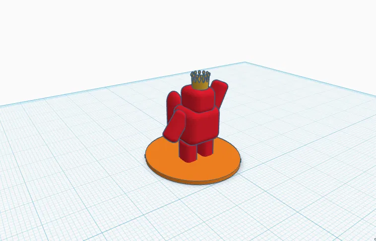 Mô hình Crown Guy dễ thương với Jetpack - Mẫu in 3D Lowpoly - Image 1