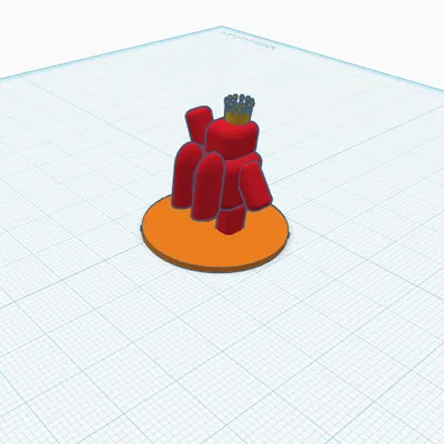 Mô hình Crown Guy dễ thương với Jetpack - Mẫu in 3D Lowpoly