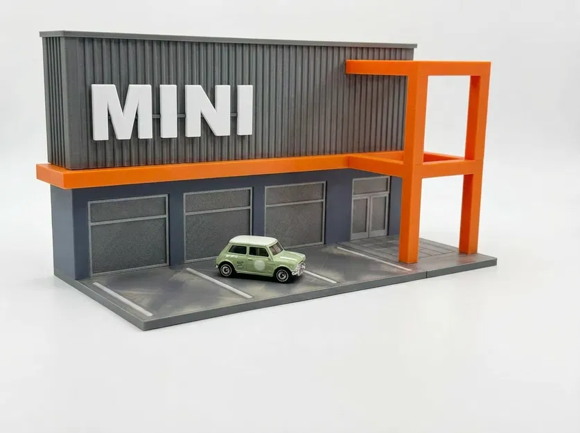 Mô hình phòng trưng bày xe 1/64 Mini Showroom Diorama cho dân sưu tầm - Image 1