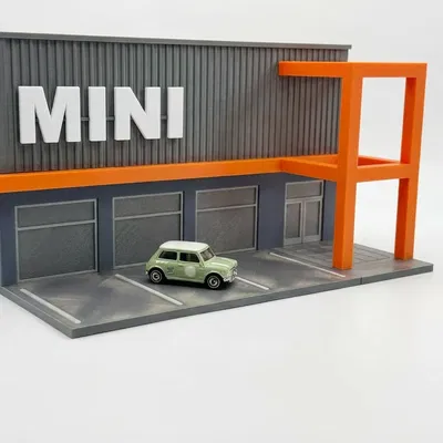 Mô hình phòng trưng bày xe 1/64 Mini Showroom Diorama cho dân sưu tầm