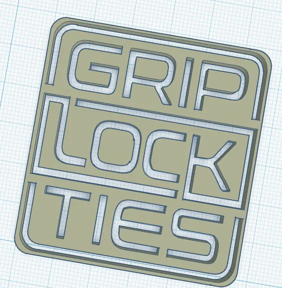 Mô hình 3D logo GripLockTies thiết kế sắc nét để in 3D - Image 1