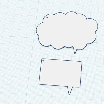 Bộ móc khóa bóng thoại Word Bubble in 3D độc đáo