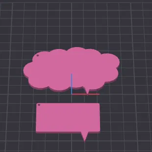 Bộ móc khóa bóng thoại Word Bubble in 3D độc đáo