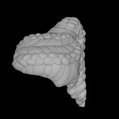 Tóc xoăn cột cao 3D cho Minifig tương thích với Lego