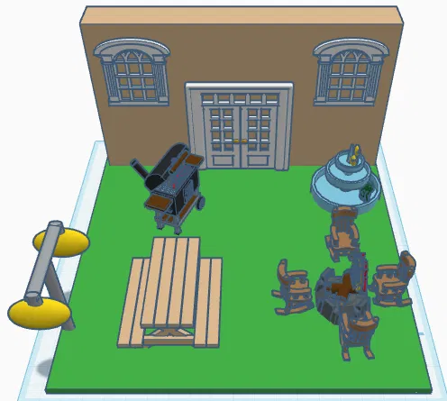 Mô hình tiểu cảnh sân vườn (Backyard Diorama) in 3D - Image 17