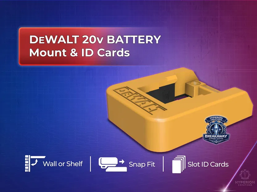 Giá Treo Pin DeWalt 20V Kèm Thẻ Đánh Dấu (ID Cards) - Image 1