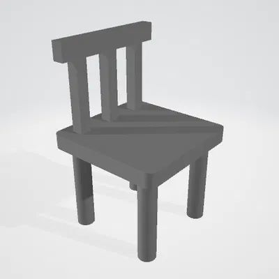 Mô hình ghế mini cho nhà búp bê - File in 3D dễ thương
