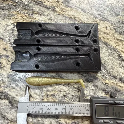 Khuôn in 3D đúc mồi cá giả Swim Shad tiện lợi cho cần thủ