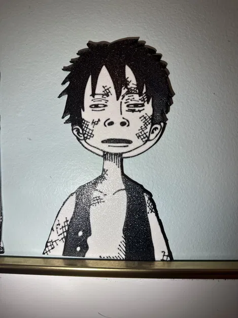 Mô hình tranh treo tường Luffy Baka Face độc đáo cho fan One Piece - Image 1