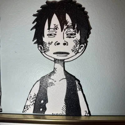 Mô hình tranh treo tường Luffy Baka Face độc đáo cho fan One Piece