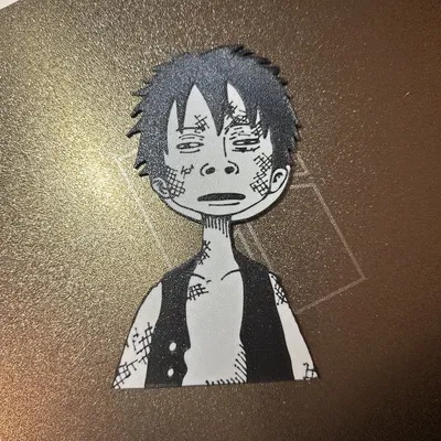 Mô hình tranh treo tường Luffy Baka Face độc đáo cho fan One Piece