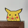 Mô hình Pikachu Rude Fingers trang trí tường 3D độc đáo - Thumbnail 1