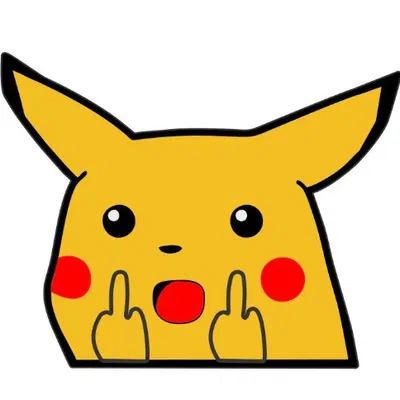 Mô hình Pikachu Rude Fingers trang trí tường 3D độc đáo