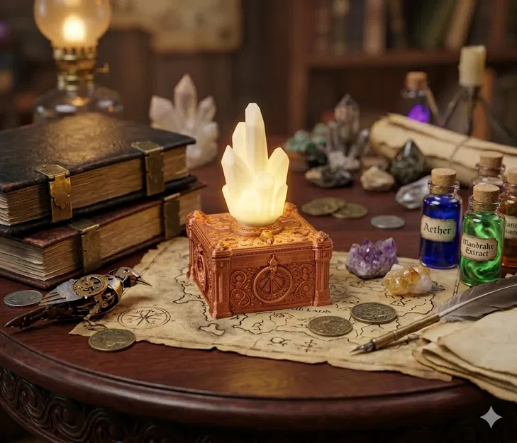 Hộp đựng nến trà mini pha lê ma thuật - Image 1