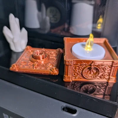 Hộp đựng nến trà mini pha lê ma thuật
