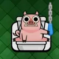 Mô hình 3D móc khóa Chú heo ngồi bồn cầu (Pig on Toilet) Clash Royale - Thumbnail 2