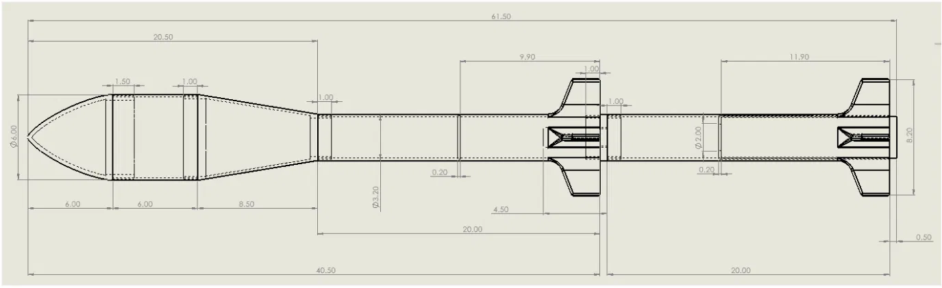 Tên lửa mô hình Rocket V3 (hai tầng) - RKD3 - Image 2
