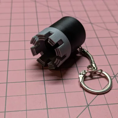 Móc khóa mô hình đầu mũi khoan kim cương (Diamond Drill Bit) độc đáo