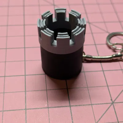 Móc khóa mô hình đầu mũi khoan kim cương (Diamond Drill Bit) độc đáo