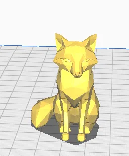 Mô hình chú cáo 3D (figurine renard) phong cách Low Poly độc đáo - Image 1