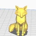 Mô hình chú cáo 3D (figurine renard) phong cách Low Poly độc đáo - Thumbnail 1