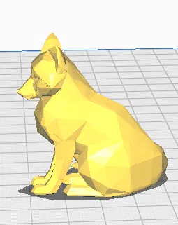 Mô hình chú cáo 3D (figurine renard) phong cách Low Poly độc đáo - Image 2