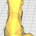 Mô hình chú cáo 3D (figurine renard) phong cách Low Poly độc đáo - Thumbnail 3