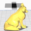 Mô hình chú cáo 3D (figurine renard) phong cách Low Poly độc đáo - Thumbnail 4