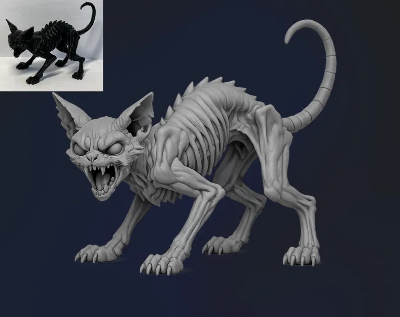 Mèo Gầy Đáng Sợ (Creepy Skinny Cat) - Image 1