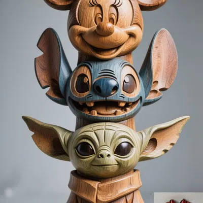 Disney Totem (Minnie - Stitch - Grogu)