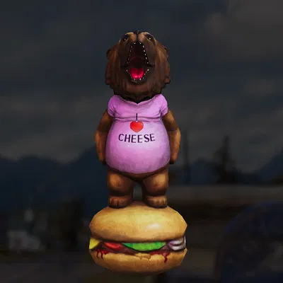 Mô hình 3D gấu Cheeseburger từ game Far Cry 5 độc đáo