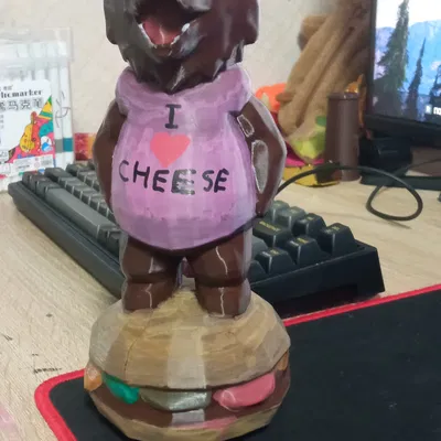 Mô hình 3D gấu Cheeseburger từ game Far Cry 5 độc đáo