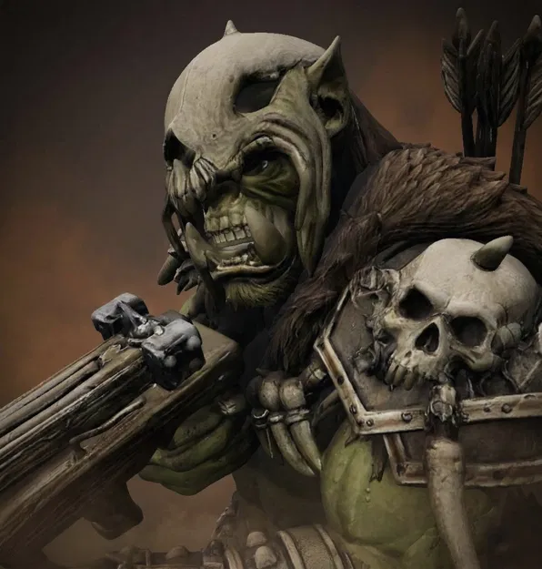 Bloodbound Realms – Orc – Boneclad Crossbow Raider (Mô hình 3D STL Dark Fantasy) - Image 4