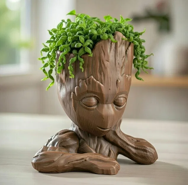 Mẫu in 3D chậu cây Groot - Decor đáng yêu cho bàn làm việc - Image 2