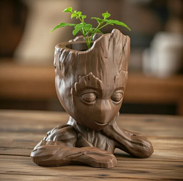 Mẫu in 3D chậu cây Groot - Decor đáng yêu cho bàn làm việc - Image 5
