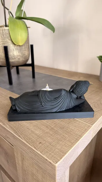 Tượng Phật Nằm – Đế cắm nến LED v.1 - Image 2