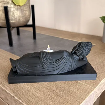 Tượng Phật Nằm – Đế cắm nến LED v.1