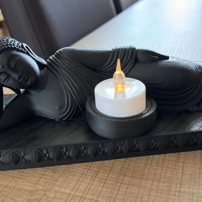 Tượng Phật Nằm – Đế cắm nến LED v.1