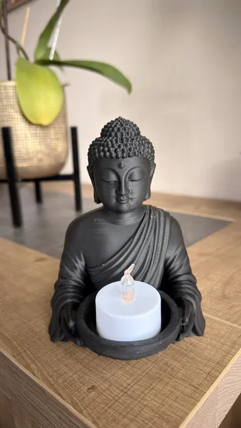 Tượng Phật Đựng Nến – Mẫu Điêu Khắc Zen LED - Image 1