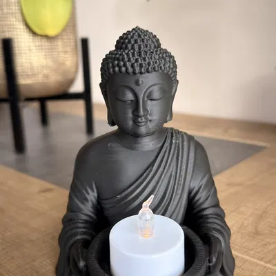 Tượng Phật Đựng Nến – Mẫu Điêu Khắc Zen LED