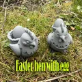 Mô hình Gà mái phục sinh cùng trứng (Easter hen with egg) - Thumbnail 1