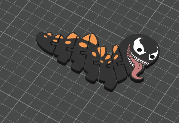 Flexi Venom Worm – Mô Hình Sâu Khớp Nối In 3D Độc Đáo - Image 2