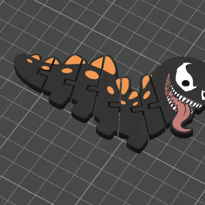 Flexi Venom Worm – Mô Hình Sâu Khớp Nối In 3D Độc Đáo