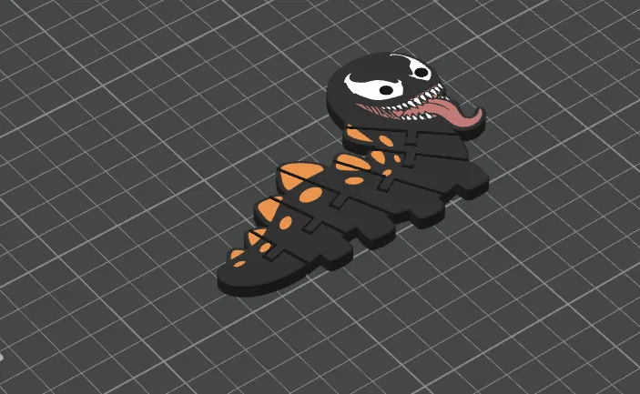 Flexi Venom Worm – Mô Hình Sâu Khớp Nối In 3D Độc Đáo - Image 3