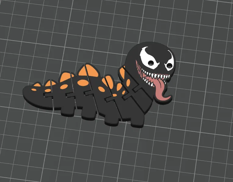Flexi Venom Worm – Mô Hình Sâu Khớp Nối In 3D Độc Đáo - Image 4