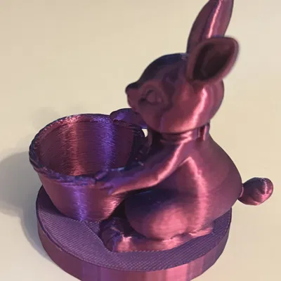 Mô hình thỏ Phục sinh cầm giỏ trang trí