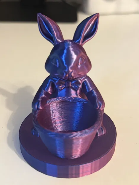 Mô hình thỏ Phục sinh cầm giỏ trang trí - Image 2