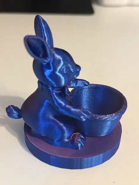 Mô hình thỏ Phục sinh cầm giỏ trang trí - Image 4