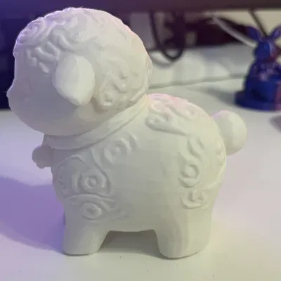 Mô hình chú cừu con trang trí ngày lễ Phục sinh dễ thương